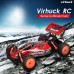 Virhuck RC Cars 1/10 Scale 2WD Rock Crawler, Anti-collision design Off-road Vehicle Monster Truck Electric Rock Crawler Desert Buggy for Kids, Red   